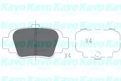 Комплект тормозных колодок, дисковый тормоз KAVO PARTS купить