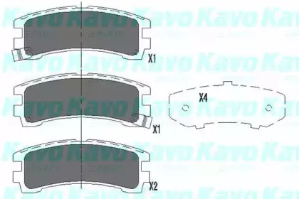 Комплект тормозных колодок, дисковый тормоз KAVO PARTS купить