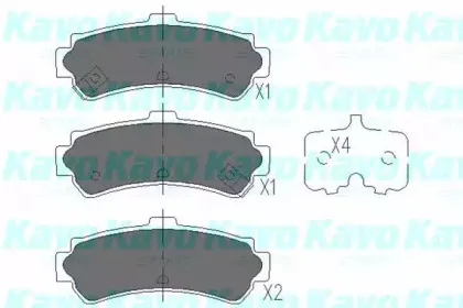 Комплект тормозных колодок, дисковый тормоз KAVO PARTS купить