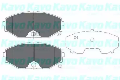 Комплект тормозных колодок, дисковый тормоз KAVO PARTS купить