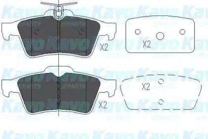Комплект тормозных колодок, дисковый тормоз KAVO PARTS купить