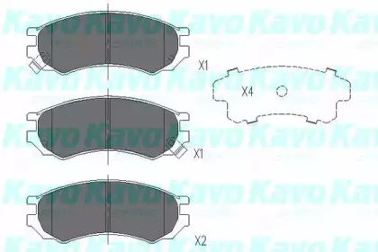 Комплект тормозных колодок, дисковый тормоз KAVO PARTS купить