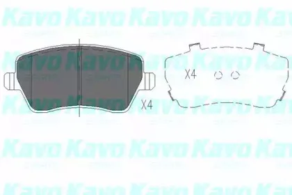 Комплект тормозных колодок, дисковый тормоз KAVO PARTS купить
