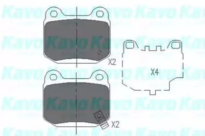 Комплект тормозных колодок, дисковый тормоз KAVO PARTS купить