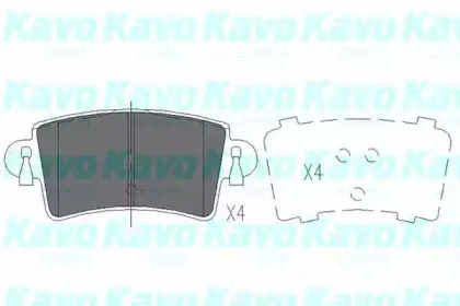 Комплект тормозных колодок, дисковый тормоз KAVO PARTS купить