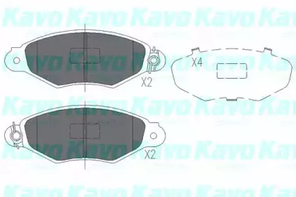 Комплект тормозных колодок, дисковый тормоз KAVO PARTS купить