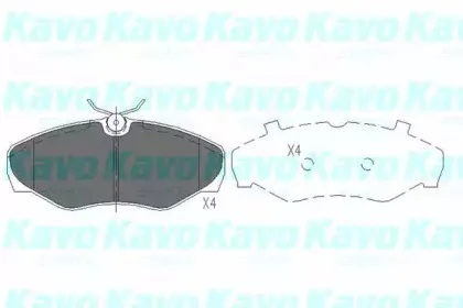 Комплект тормозных колодок, дисковый тормоз KAVO PARTS купить