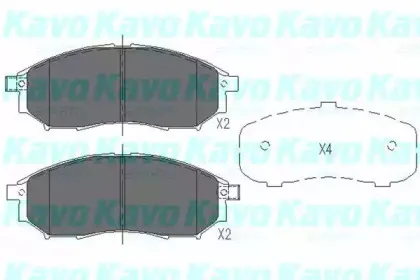 Комплект тормозных колодок, дисковый тормоз KAVO PARTS купить