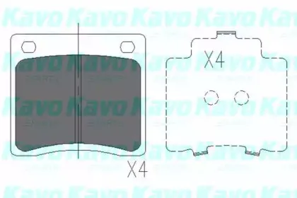 Комплект тормозных колодок, дисковый тормоз KAVO PARTS купить