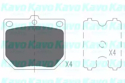 Комплект тормозных колодок, дисковый тормоз KAVO PARTS купить