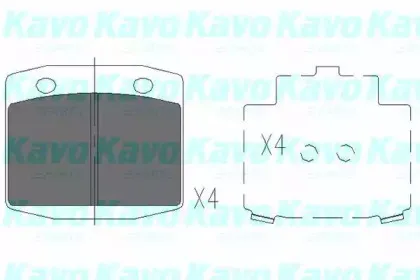 Комплект тормозных колодок, дисковый тормоз KAVO PARTS купить