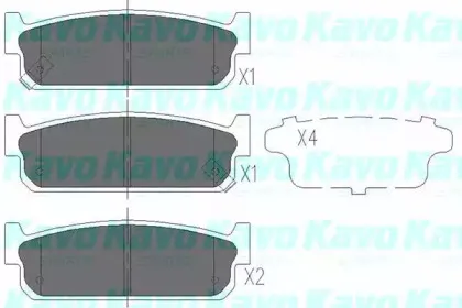 Комплект тормозных колодок, дисковый тормоз KAVO PARTS купить
