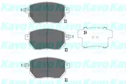 Комплект тормозных колодок, дисковый тормоз KAVO PARTS купить
