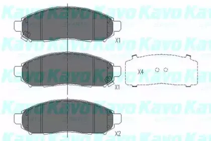 Комплект тормозных колодок, дисковый тормоз KAVO PARTS купить