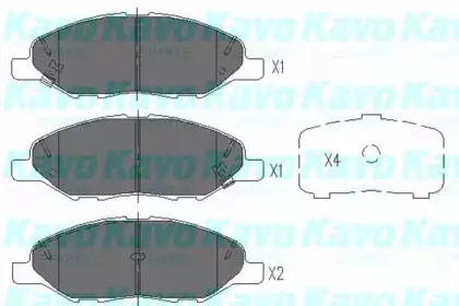 Комплект тормозных колодок, дисковый тормоз KAVO PARTS купить