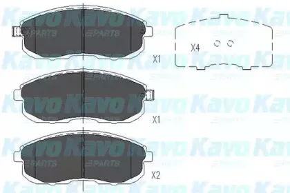 Комплект тормозных колодок, дисковый тормоз KAVO PARTS купить