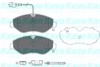 Комплект тормозных колодок, дисковый тормоз KAVO PARTS купить