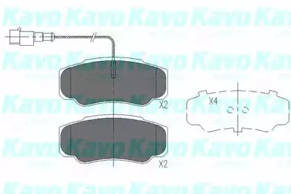 Комплект тормозных колодок, дисковый тормоз KAVO PARTS купить