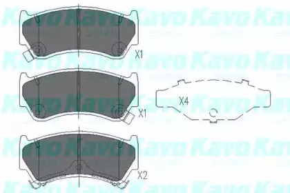 Комплект тормозных колодок, дисковый тормоз KAVO PARTS купить
