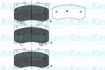 Комплект тормозных колодок, дисковый тормоз KAVO PARTS купить