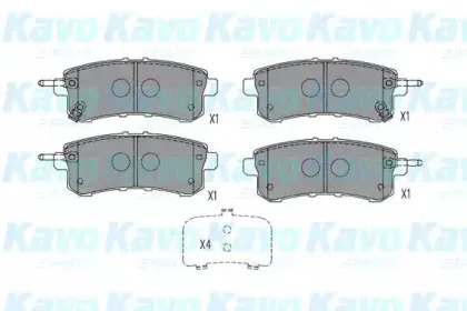 Комплект тормозных колодок, дисковый тормоз KAVO PARTS купить