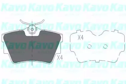 Комплект тормозных колодок, дисковый тормоз KAVO PARTS купить