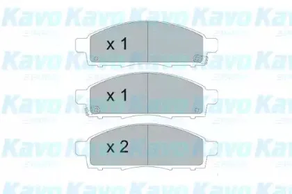 Комплект тормозных колодок, дисковый тормоз KAVO PARTS купить