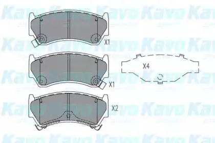 Комплект тормозных колодок, дисковый тормоз KAVO PARTS купить