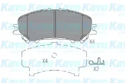 Комплект тормозных колодок, дисковый тормоз KAVO PARTS купить