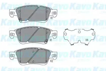Комплект тормозных колодок, дисковый тормоз KAVO PARTS купить