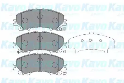 Комплект тормозных колодок, дисковый тормоз KAVO PARTS купить