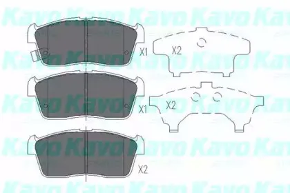 Комплект тормозных колодок, дисковый тормоз KAVO PARTS купить