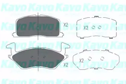 Комплект тормозных колодок, дисковый тормоз KAVO PARTS купить