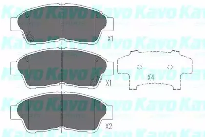 Комплект тормозных колодок, дисковый тормоз KAVO PARTS купить