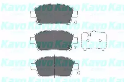Комплект тормозных колодок, дисковый тормоз KAVO PARTS купить