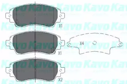 Комплект тормозных колодок, дисковый тормоз KAVO PARTS купить