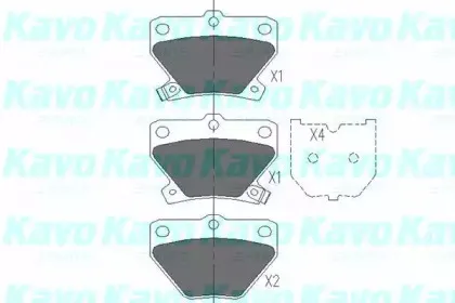 Комплект тормозных колодок, дисковый тормоз KAVO PARTS купить