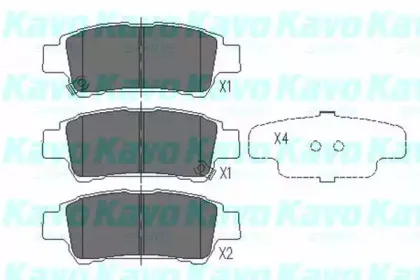 Комплект тормозных колодок, дисковый тормоз KAVO PARTS купить