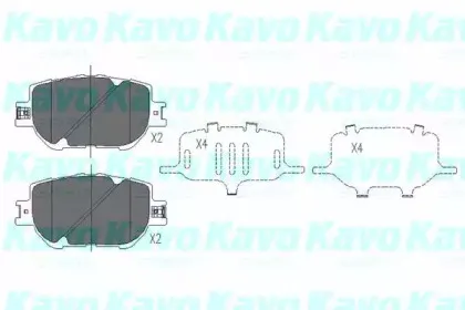 Комплект тормозных колодок, дисковый тормоз KAVO PARTS купить
