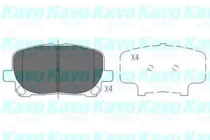 Комплект тормозных колодок, дисковый тормоз KAVO PARTS купить