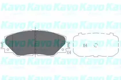 Комплект тормозных колодок, дисковый тормоз KAVO PARTS купить
