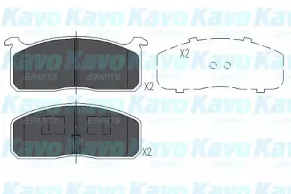 Комплект тормозных колодок, дисковый тормоз KAVO PARTS купить