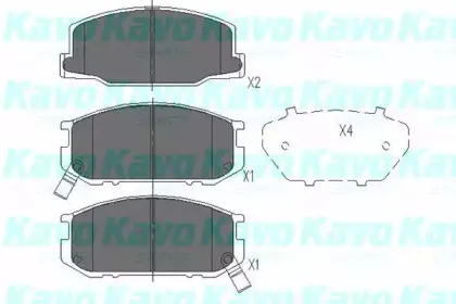 Комплект тормозных колодок, дисковый тормоз KAVO PARTS купить