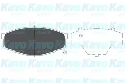 Комплект тормозных колодок, дисковый тормоз KAVO PARTS купить