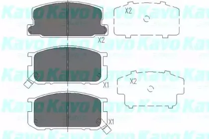 Комплект тормозных колодок, дисковый тормоз KAVO PARTS купить