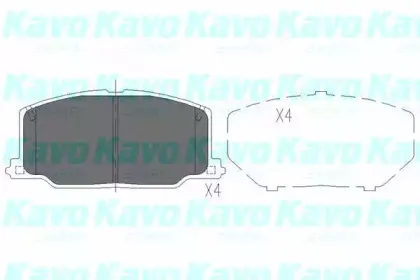 Комплект тормозных колодок, дисковый тормоз KAVO PARTS купить