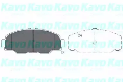 Комплект тормозных колодок, дисковый тормоз KAVO PARTS купить