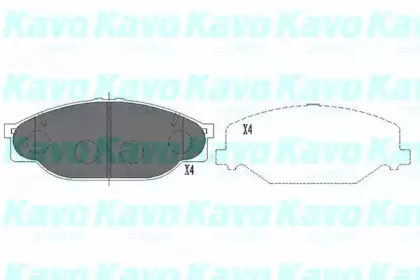 Комплект тормозных колодок, дисковый тормоз KAVO PARTS купить