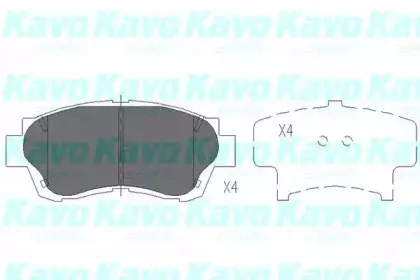 Комплект тормозных колодок, дисковый тормоз KAVO PARTS купить