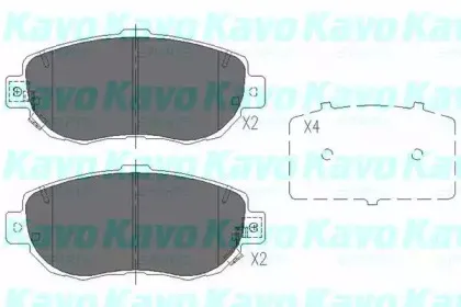 Комплект тормозных колодок, дисковый тормоз KAVO PARTS купить